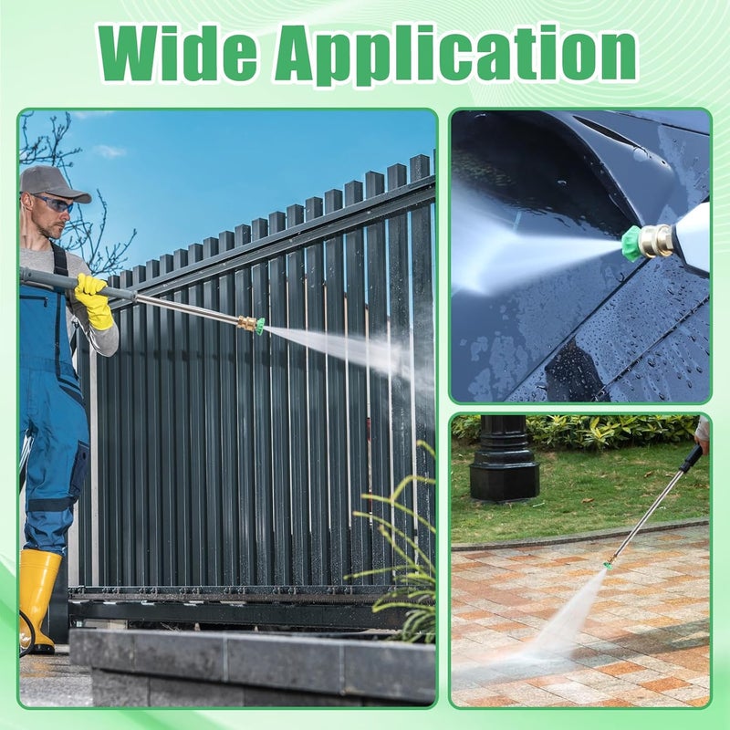 VIPRUSH Pressure Washer Tips, 7 Pack Power Washer Nozzle Tips, 25 Degree Green, 1/4 Inch Quick Connect, 4000 PSI - Image 4